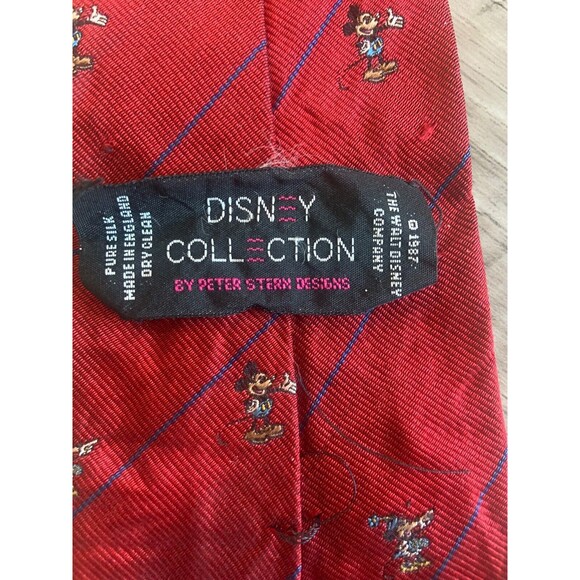 VTG RARE Harrods Disney Collection Mickey Mouse 100% Silk Tie 56"X3.25" England - Picture 2 of 4